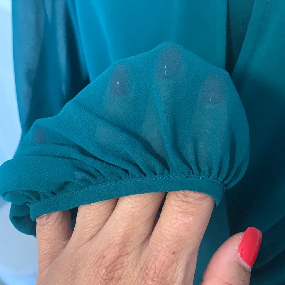 BEBE Teal Dressy Top 🎇✨ - Picture 4 of 5